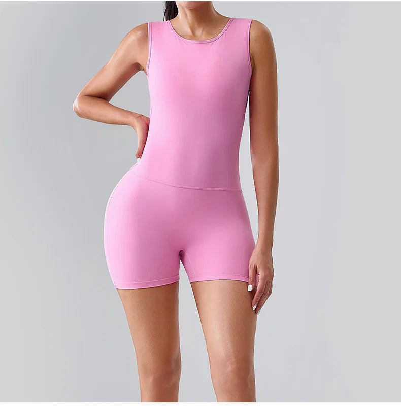 Gym Jumpsuits Women Clothes Fitness Suit Short Sets Sports Overalls for Woman Tracksuit Yoga Clothing Workout Rompers Sportswear