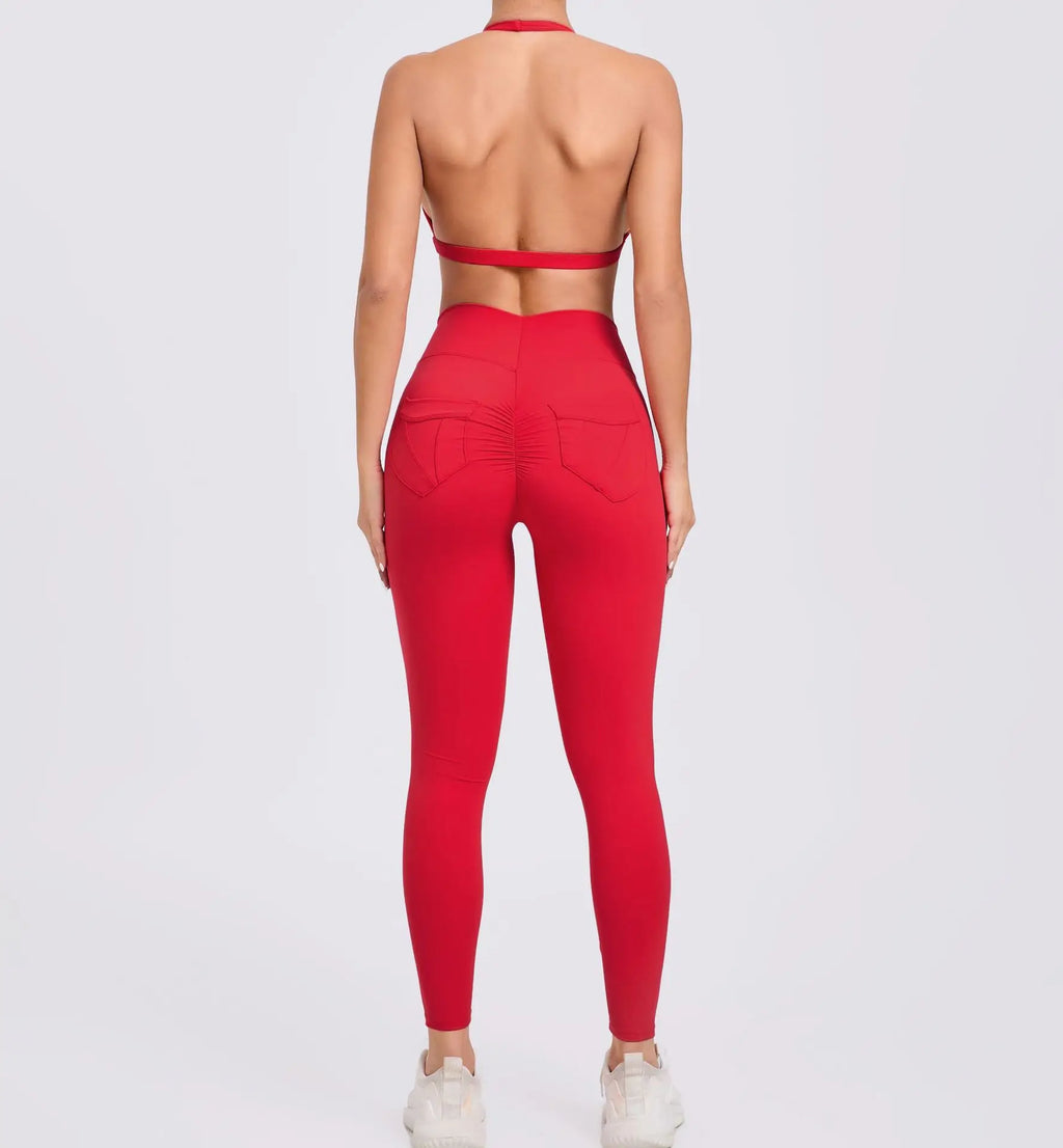 Yoga Clothing Fitness Legging High Waist 2 Pieces Sports Suit Women's Yoga Suit Gym Training Set Women's Running Suit Quick Dry