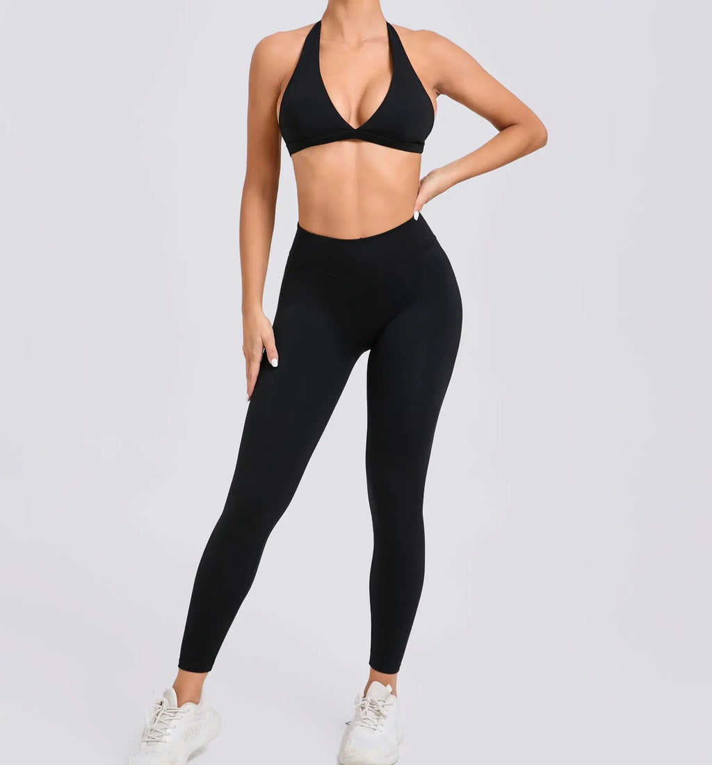 Yoga Clothing Fitness Legging High Waist 2 Pieces Sports Suit Women's Yoga Suit Gym Training Set Women's Running Suit Quick Dry