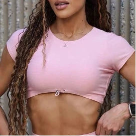 Women Workout Clothing Gym Wear Crop Top Sports Bras V-back Yoga Pants Training Tights