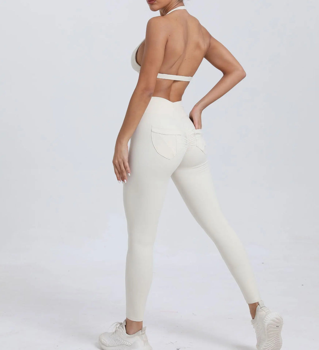 Yoga Clothing Fitness Legging High Waist 2 Pieces Sports Suit Women's Yoga Suit Gym Training Set Women's Running Suit Quick Dry