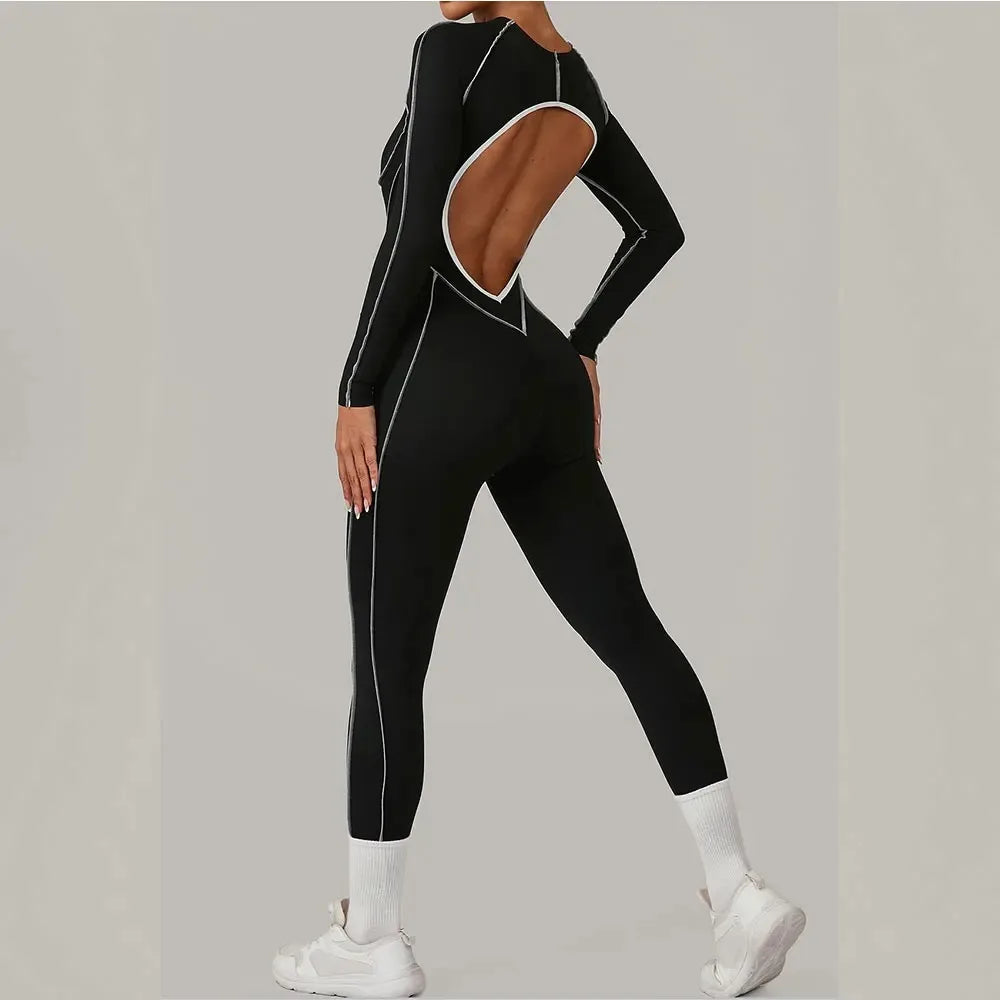 Workout Jumpsuit Sports Overalls Women Tracksuit Gym Clothing Running Romper Fitness Suits Gym Sportswear Yoga Set Activewear
