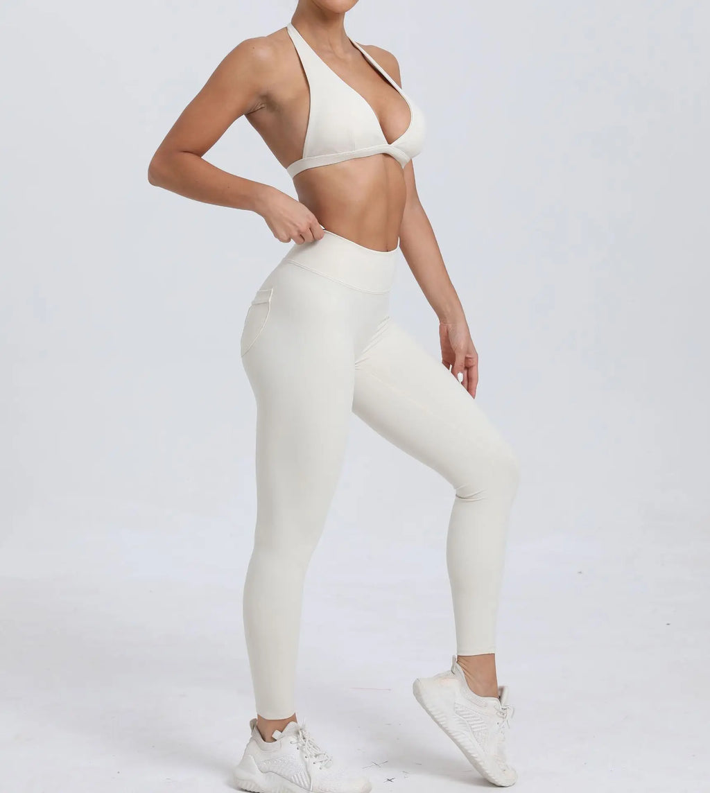 Yoga Clothing Fitness Legging High Waist 2 Pieces Sports Suit Women's Yoga Suit Gym Training Set Women's Running Suit Quick Dry