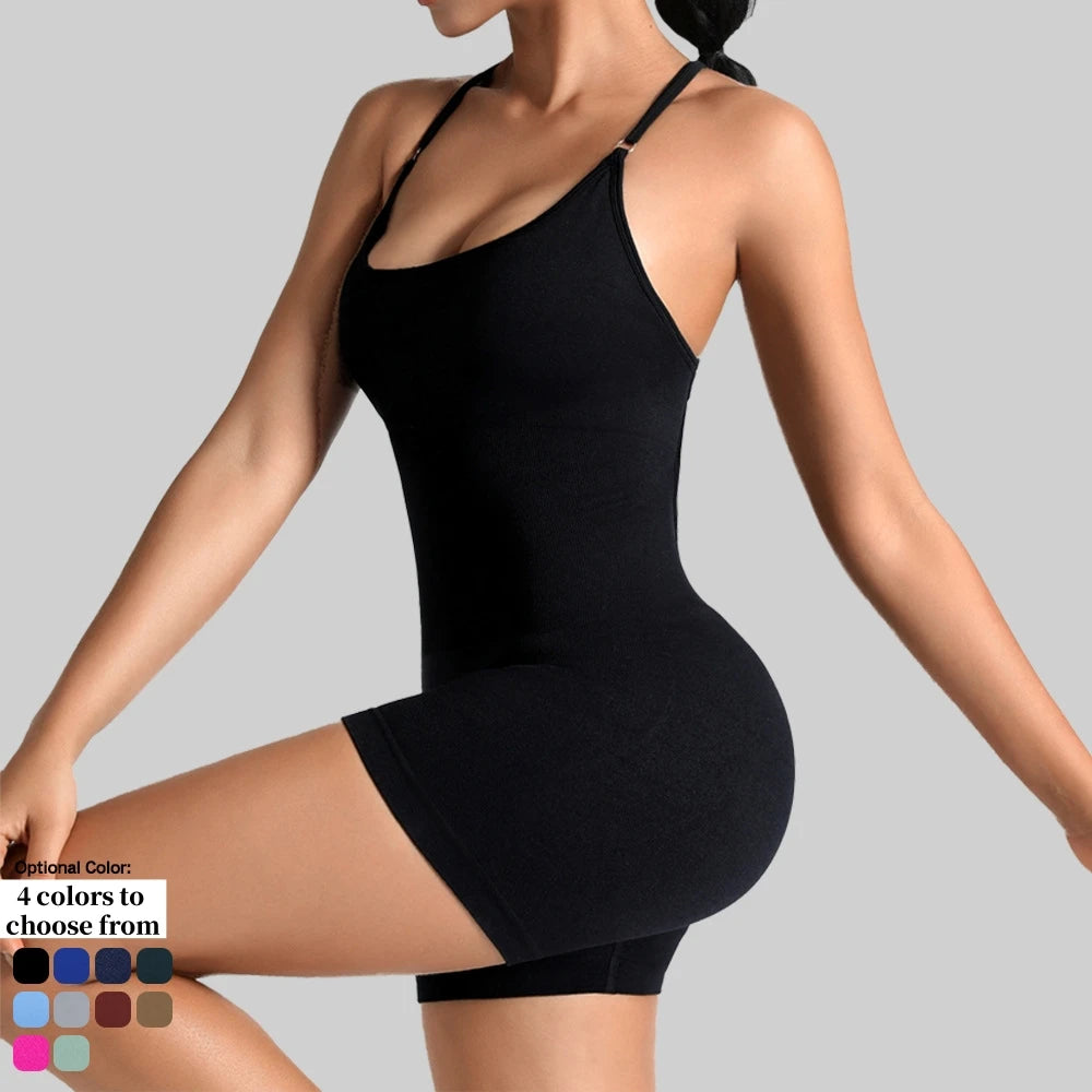 Yoga Sets Gym Jumpsuits Women Sports Overalls Active Wear Fitness Clothing Workout Clothes for Women Short Outfits