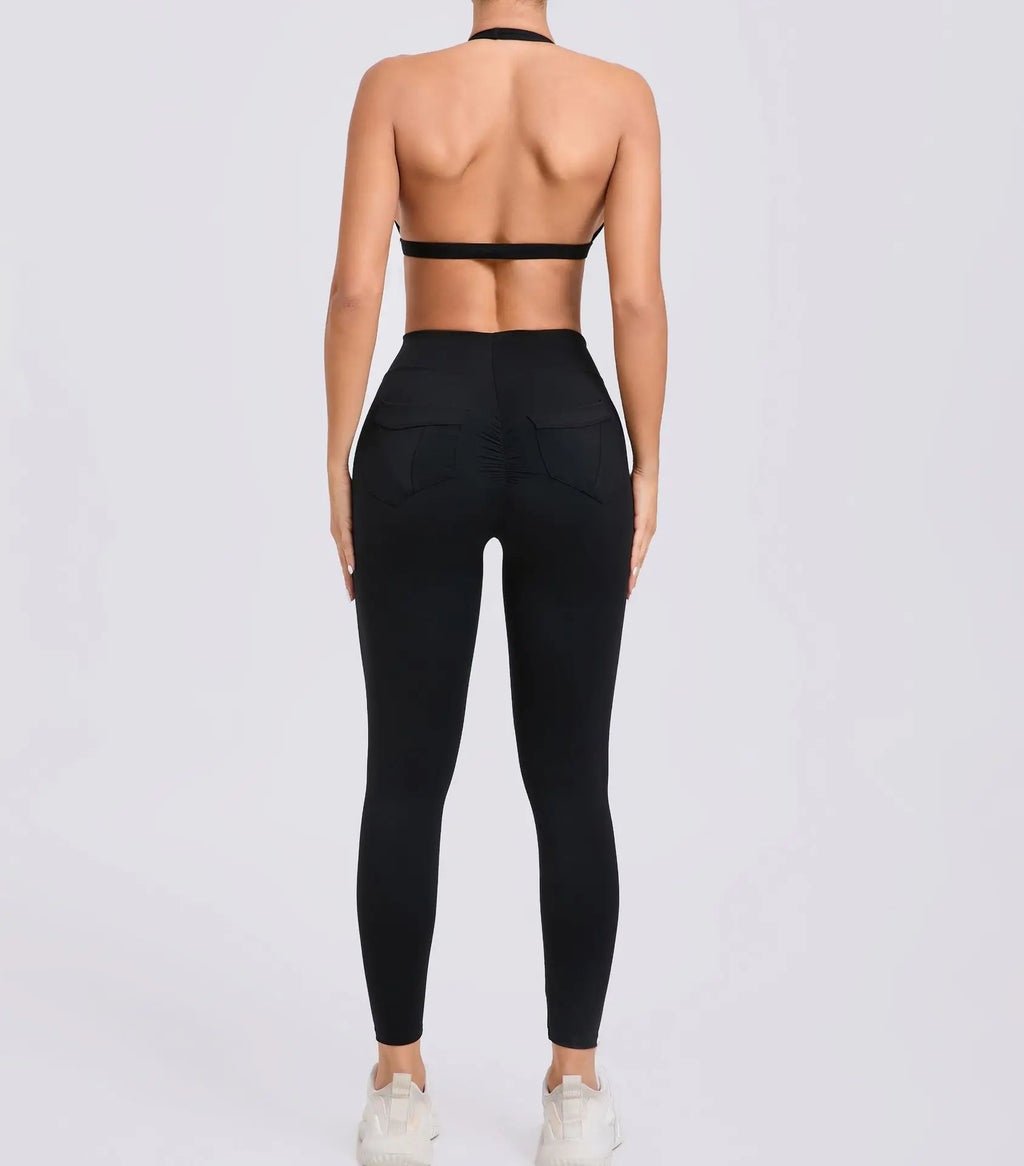 Yoga Clothing Fitness Legging High Waist 2 Pieces Sports Suit Women's Yoga Suit Gym Training Set Women's Running Suit Quick Dry