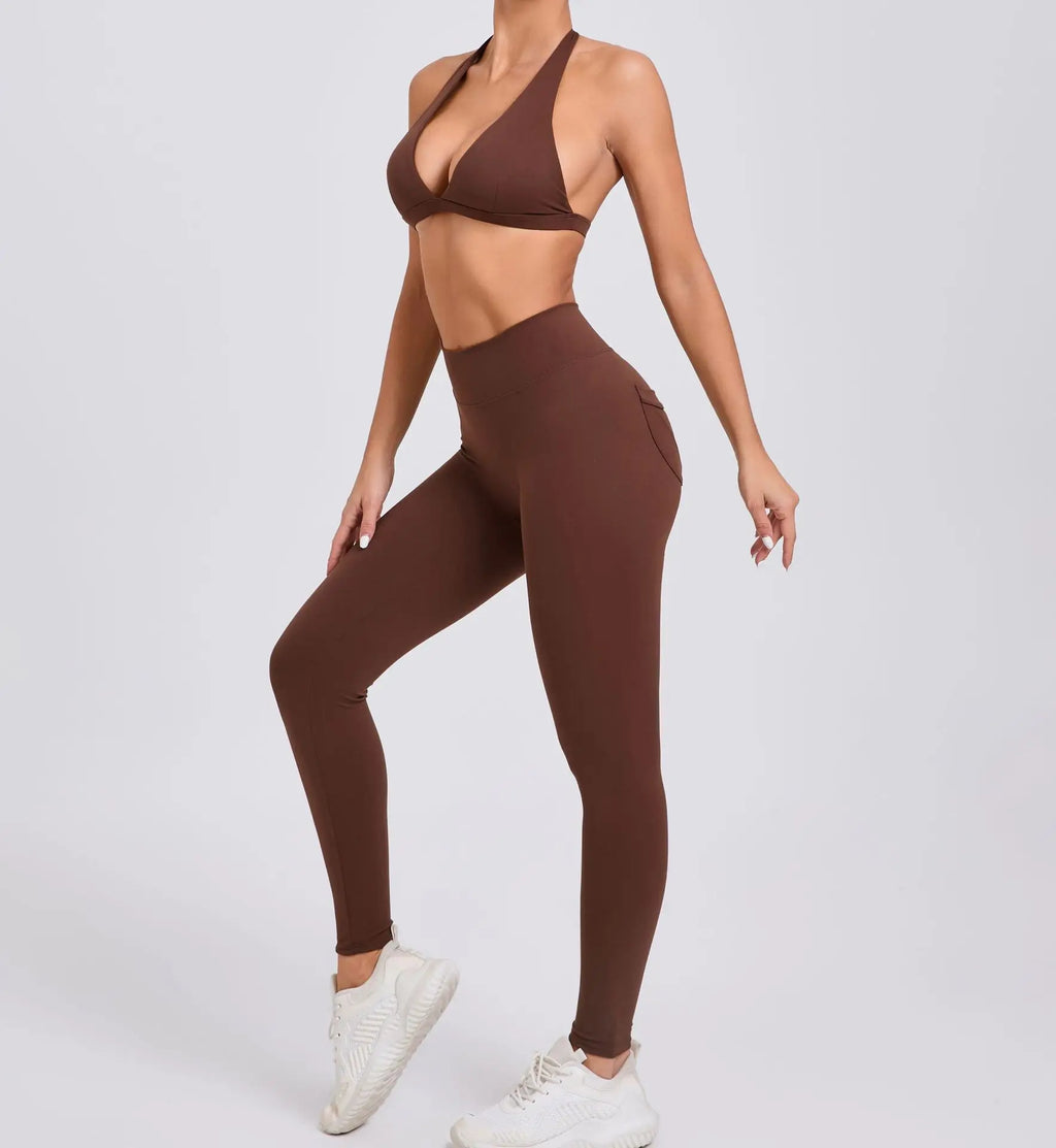 Yoga Clothing Fitness Legging High Waist 2 Pieces Sports Suit Women's Yoga Suit Gym Training Set Women's Running Suit Quick Dry