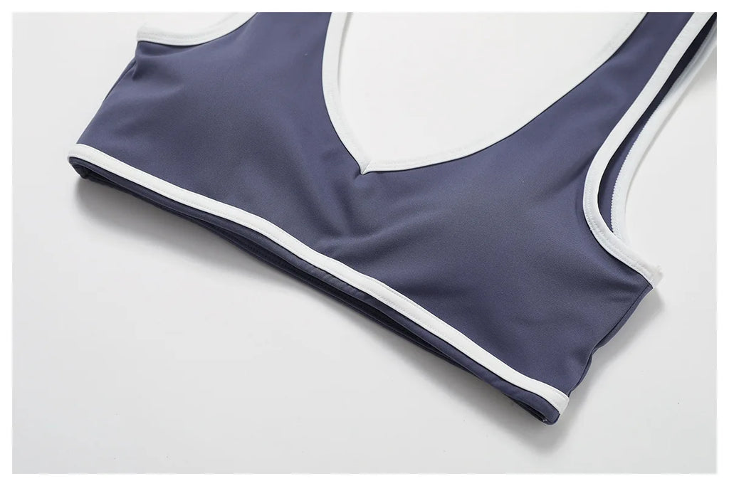 Women Gym Clothes Yoga Suits High Waist Two Piece Set Gym Leggings Yoga Sportswear Fitness Vest Crop Top Tracksuits Sports Bra