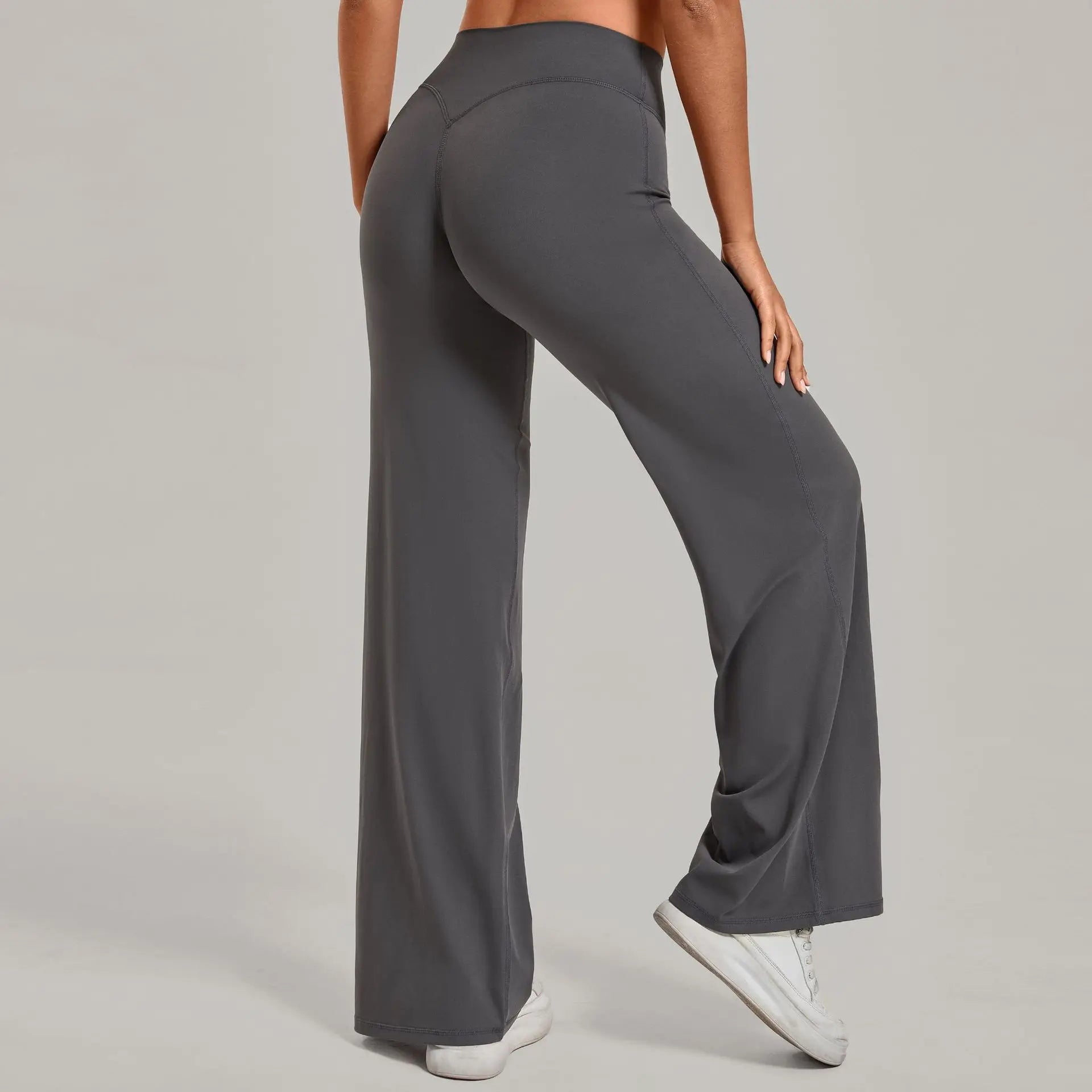 Women's New Pilates Straight Leg Yoga Pants Hip Lifting Tight Fitting Wide Leg Pants Outdoor Sports Running Casual Fitness Pants