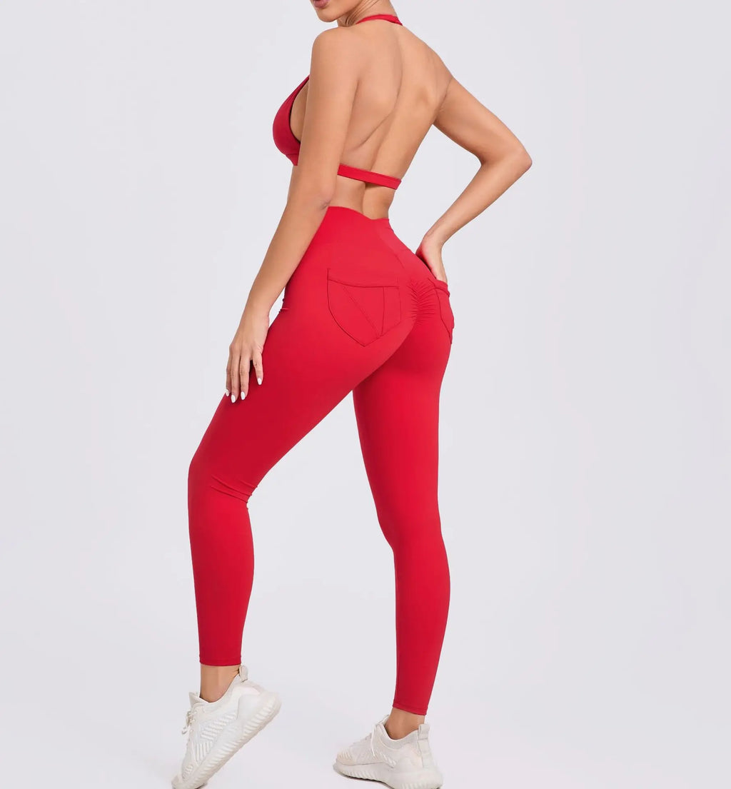 Yoga Clothing Fitness Legging High Waist 2 Pieces Sports Suit Women's Yoga Suit Gym Training Set Women's Running Suit Quick Dry