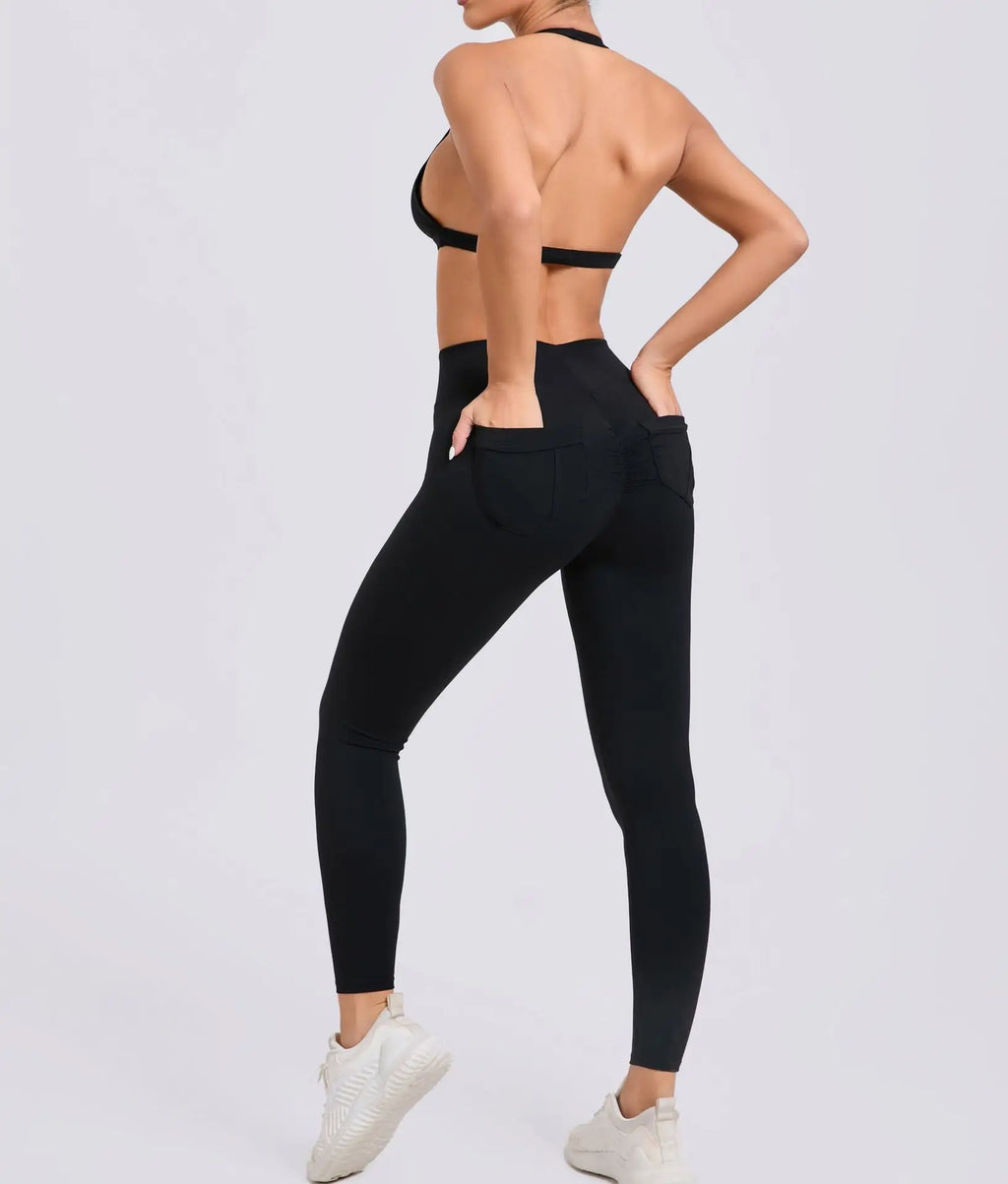Yoga Clothing Fitness Legging High Waist 2 Pieces Sports Suit Women's Yoga Suit Gym Training Set Women's Running Suit Quick Dry