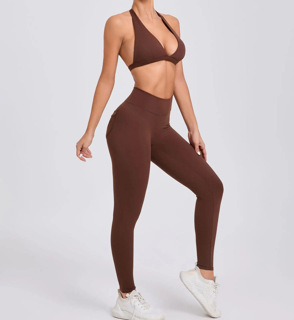 Yoga Clothing Fitness Legging High Waist 2 Pieces Sports Suit Women's Yoga Suit Gym Training Set Women's Running Suit Quick Dry