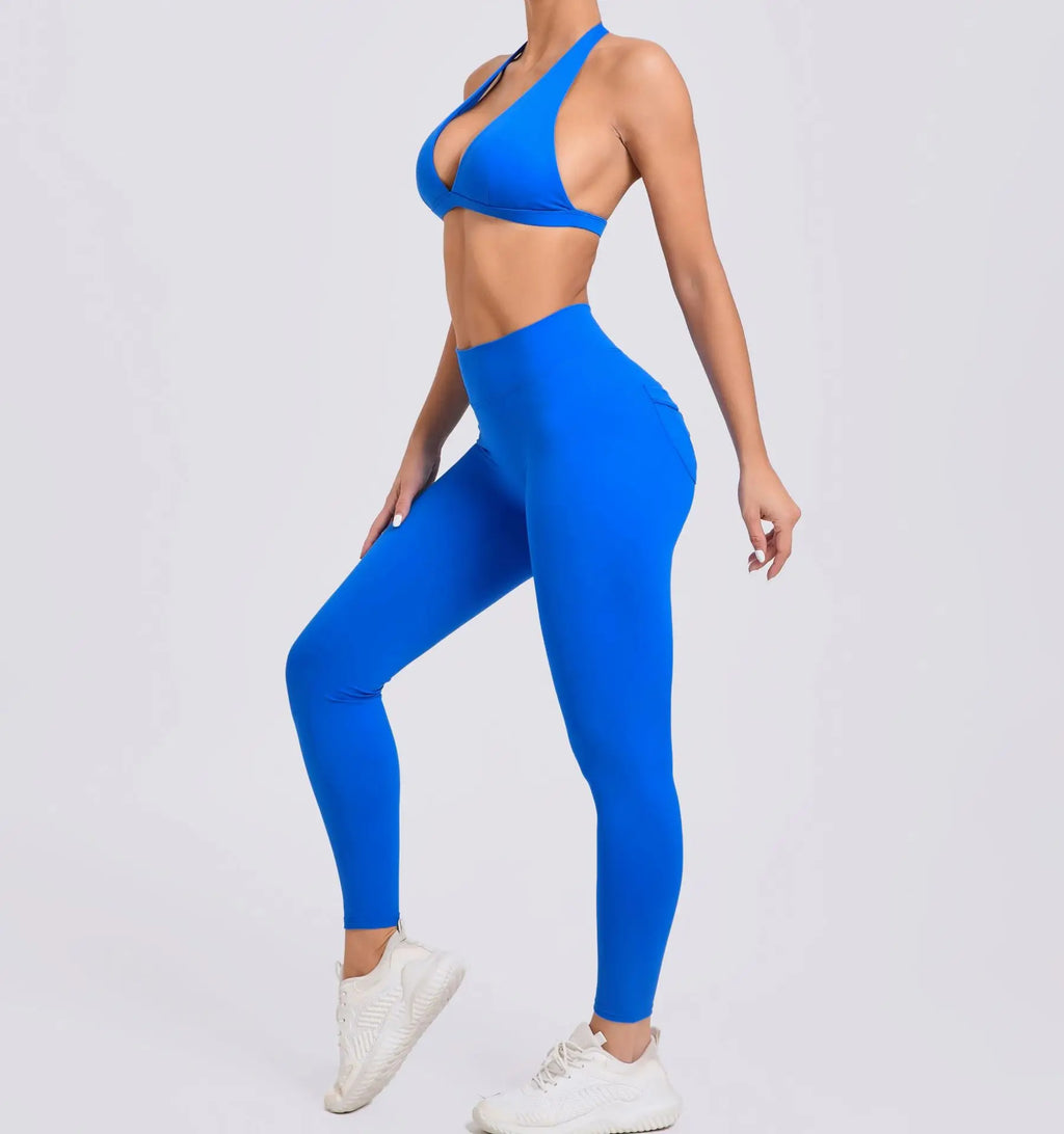 Yoga Clothing Fitness Legging High Waist 2 Pieces Sports Suit Women's Yoga Suit Gym Training Set Women's Running Suit Quick Dry