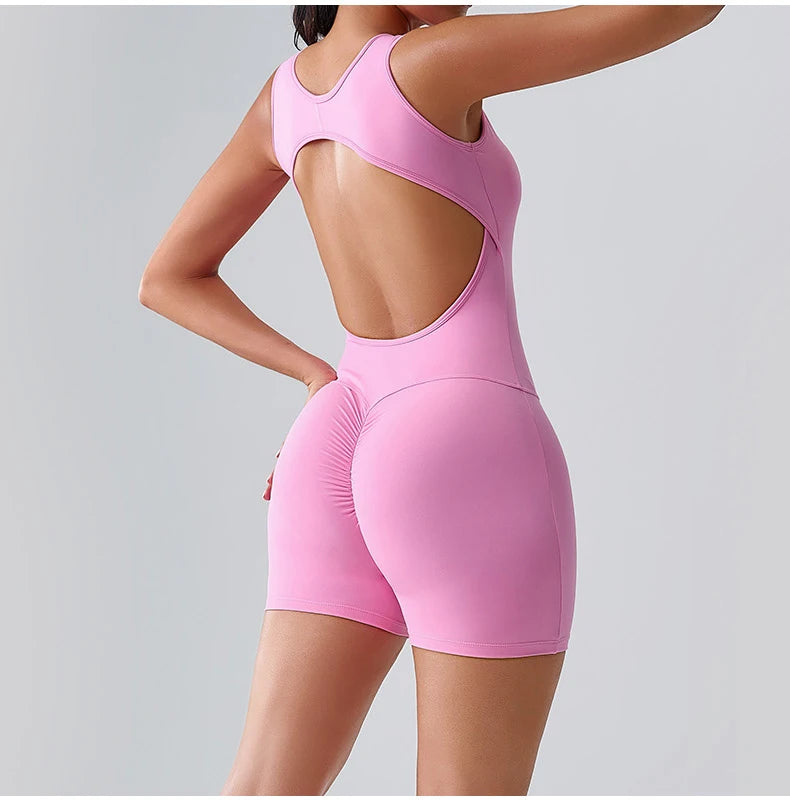 Gym Jumpsuits Women Clothes Fitness Suit Short Sets Sports Overalls for Woman Tracksuit Yoga Clothing Workout Rompers Sportswear
