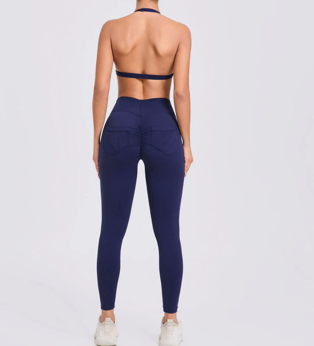 Yoga Clothing Fitness Legging High Waist 2 Pieces Sports Suit Women's Yoga Suit Gym Training Set Women's Running Suit Quick Dry