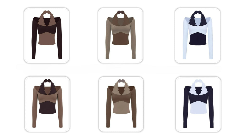 Gym Shirts 2026 Fitness Tops Sports Wear Breathable Moisture Wicking Halter Neck Long Sleeve Yoga Clothes Blouses