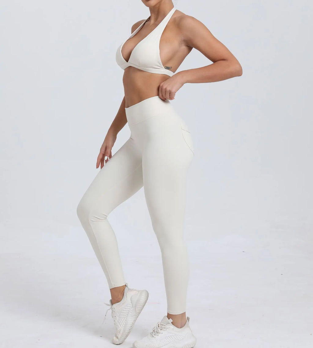 Yoga Clothing Fitness Legging High Waist 2 Pieces Sports Suit Women's Yoga Suit Gym Training Set Women's Running Suit Quick Dry
