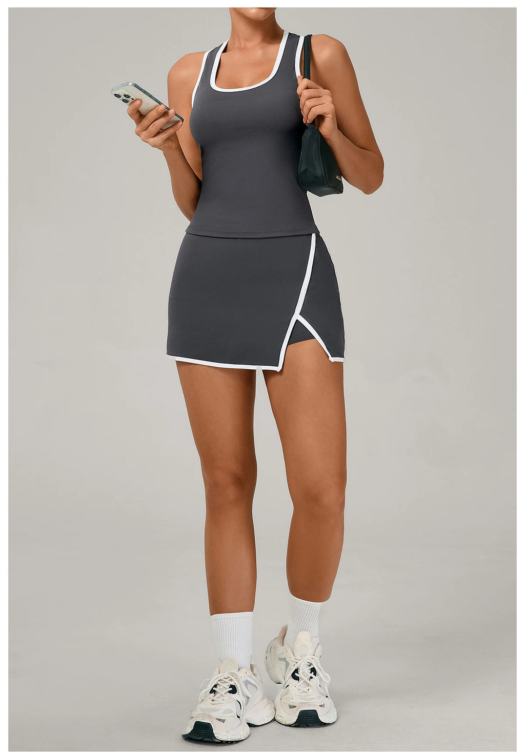 2 Pieces Yoga Set Gym Set Women Tracksuit Yoga Vest Sports Short Skirt Sport Suits Workout Sportswear Running Clothing Gym Wear