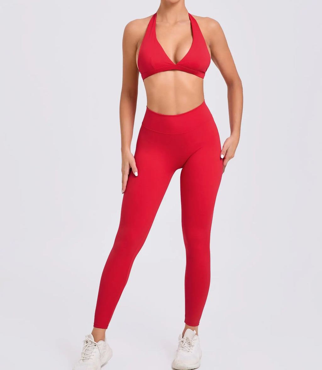 Yoga Clothing Fitness Legging High Waist 2 Pieces Sports Suit Women's Yoga Suit Gym Training Set Women's Running Suit Quick Dry