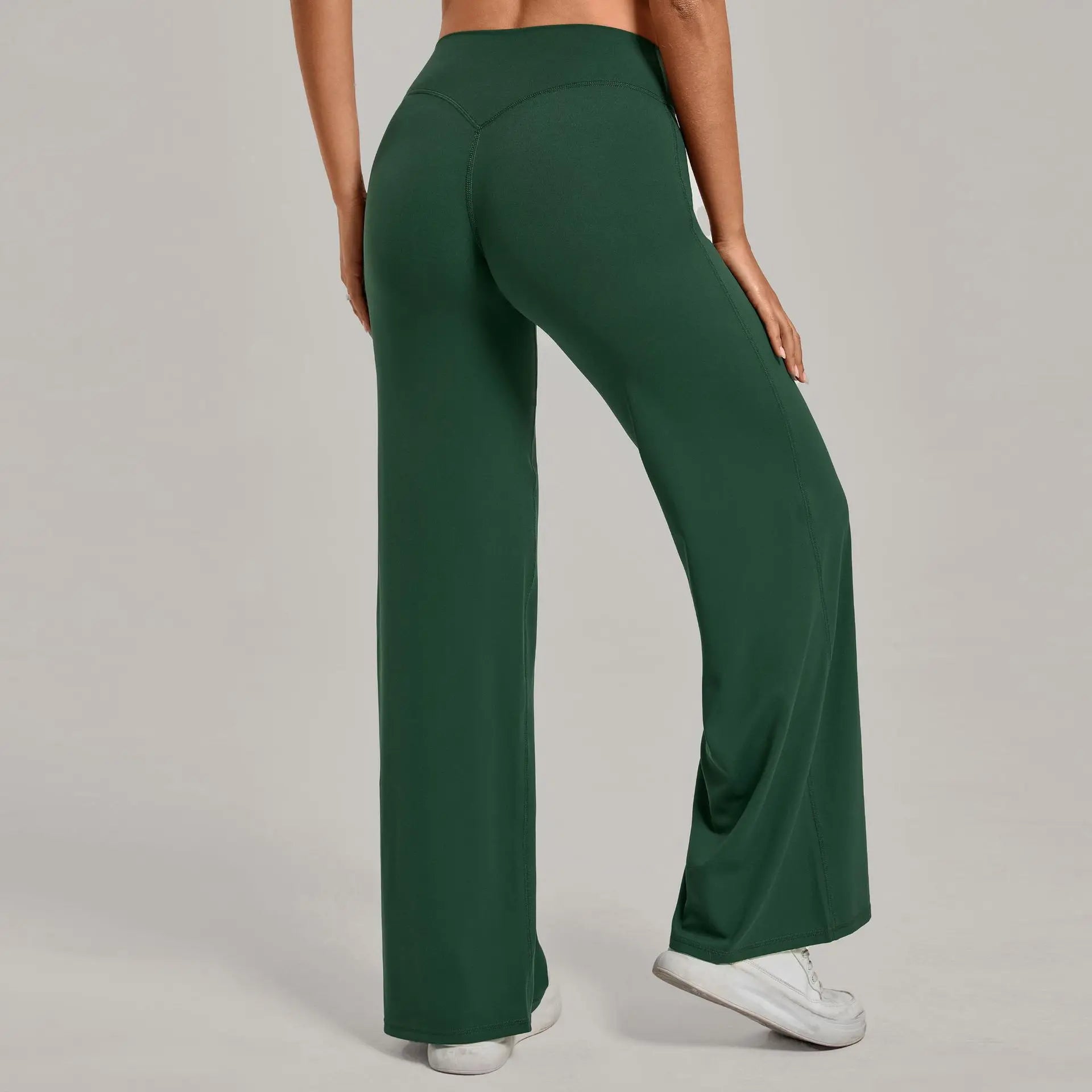 Women's New Pilates Straight Leg Yoga Pants Hip Lifting Tight Fitting Wide Leg Pants Outdoor Sports Running Casual Fitness Pants