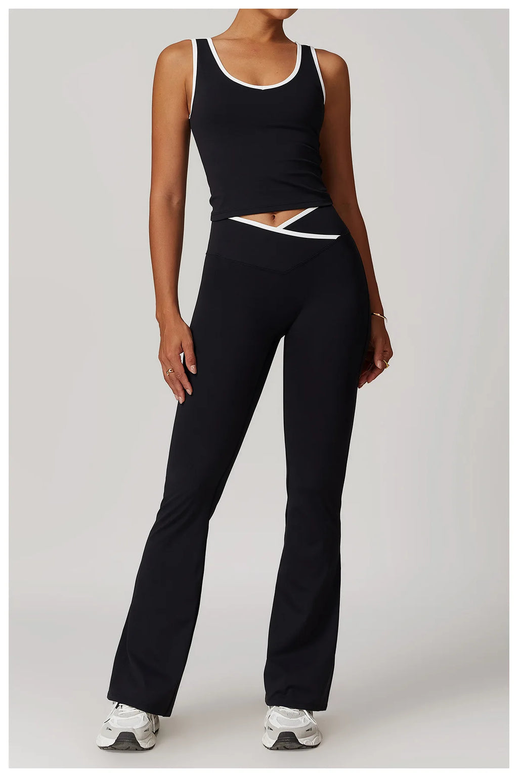 Women Gym Clothes Yoga Suits High Waist Two Piece Set Gym Leggings Yoga Sportswear Fitness Vest Crop Top Tracksuits Sports Bra