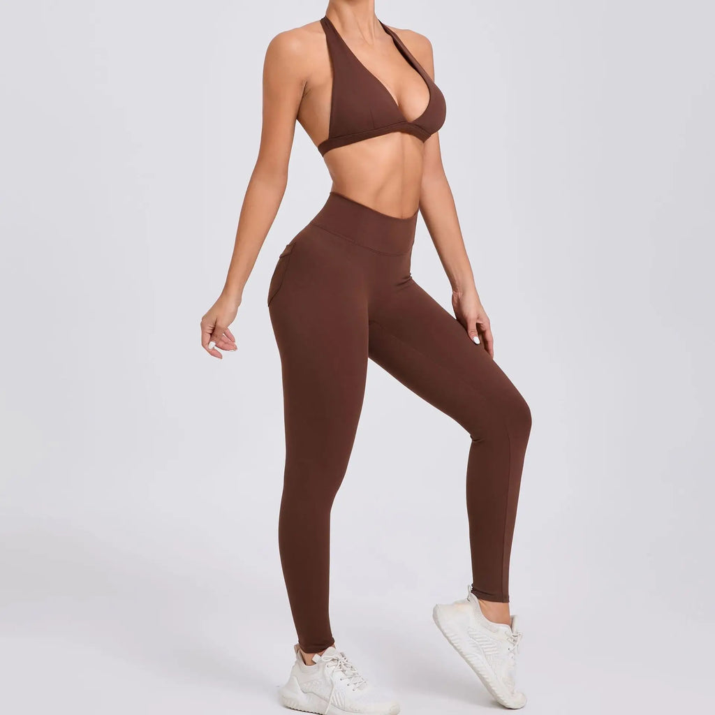 Yoga Clothing Fitness Legging High Waist 2 Pieces Sports Suit Women's Yoga Suit Gym Training Set Women's Running Suit Quick Dry