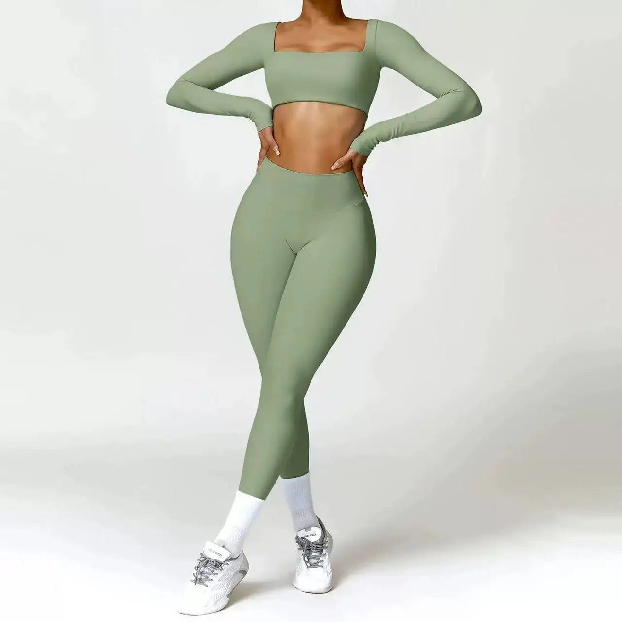 Yoga Clothes 2PCS Gym Set Sports Shorts Set Women Long Sleeved High Waist Shorts Fitness Suit Running Workout Tracksuit XP133