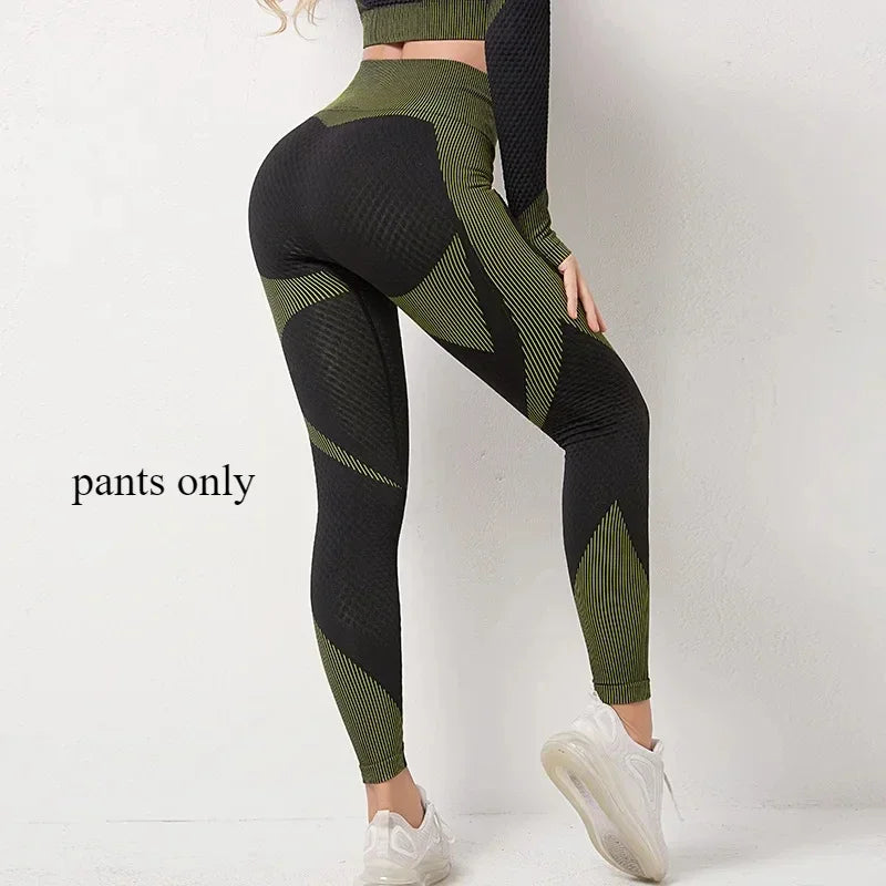 Yoga Clothes Gym Wear Women Fitness Clothing Outfit Workout Zipper Sportswear Long Sleeve Crop Bra Top Leggings Seperately Sold