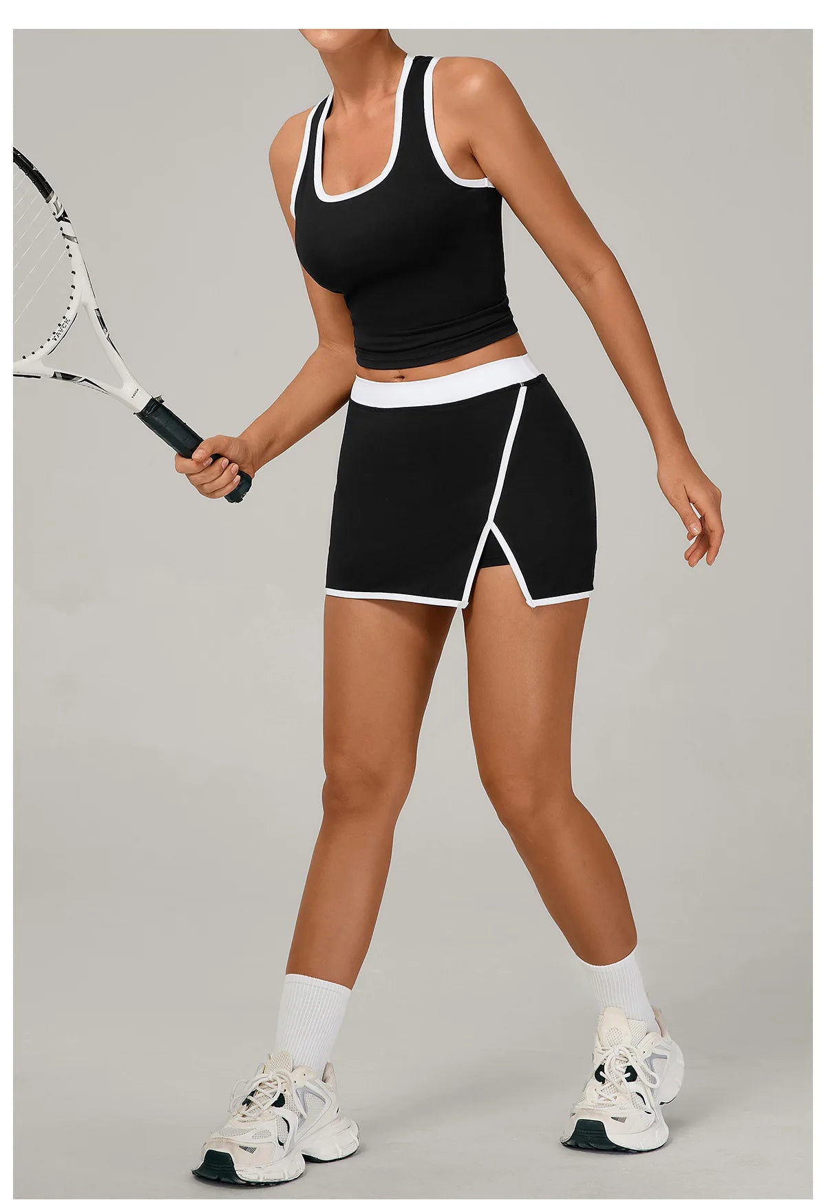 2 Pieces Yoga Set Gym Set Women Tracksuit Yoga Vest Sports Short Skirt Sport Suits Workout Sportswear Running Clothing Gym Wear