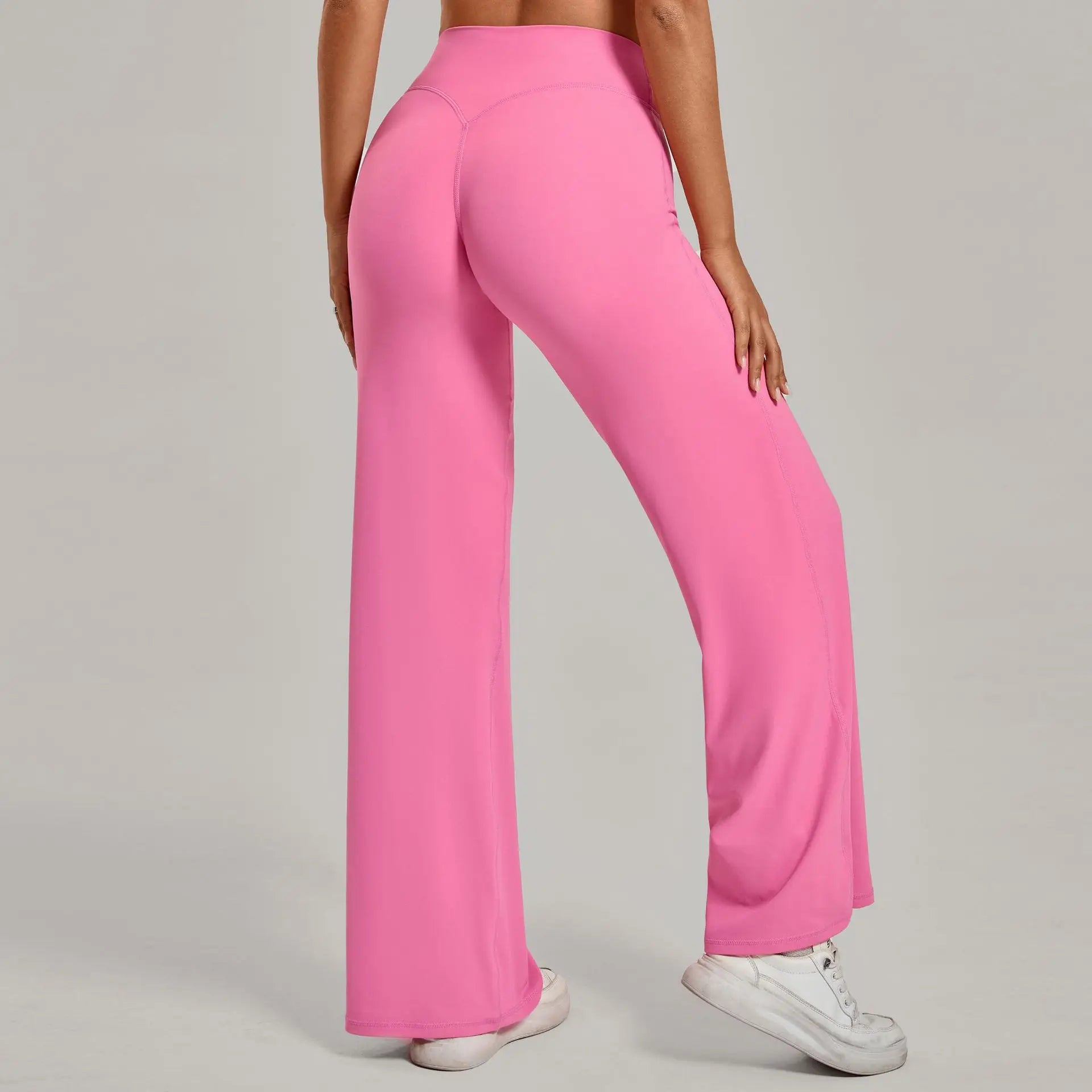 Women's New Pilates Straight Leg Yoga Pants Hip Lifting Tight Fitting Wide Leg Pants Outdoor Sports Running Casual Fitness Pants