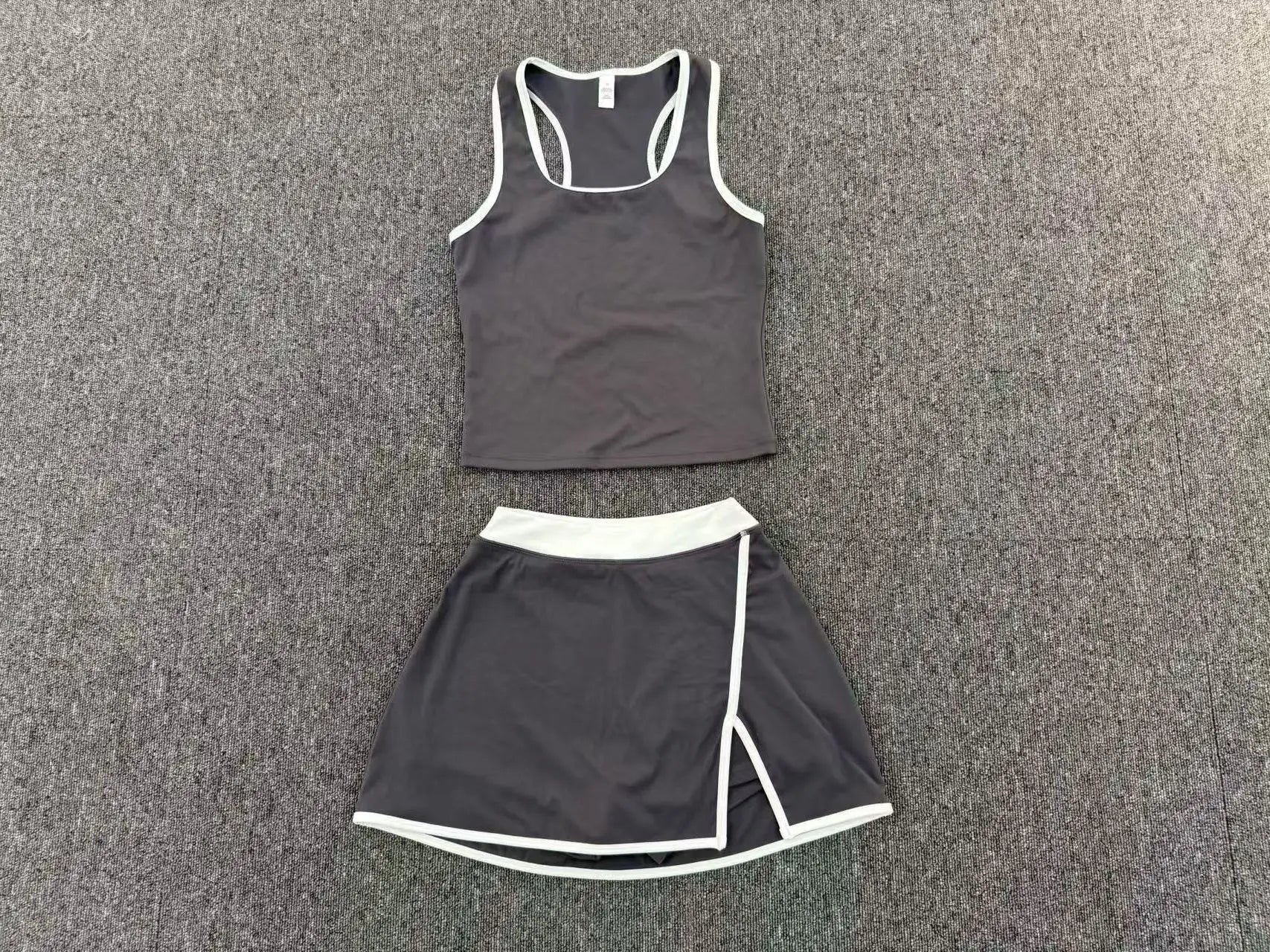 2 Pieces Yoga Set Gym Set Women Tracksuit Yoga Vest Sports Short Skirt Sport Suits Workout Sportswear Running Clothing Gym Wear