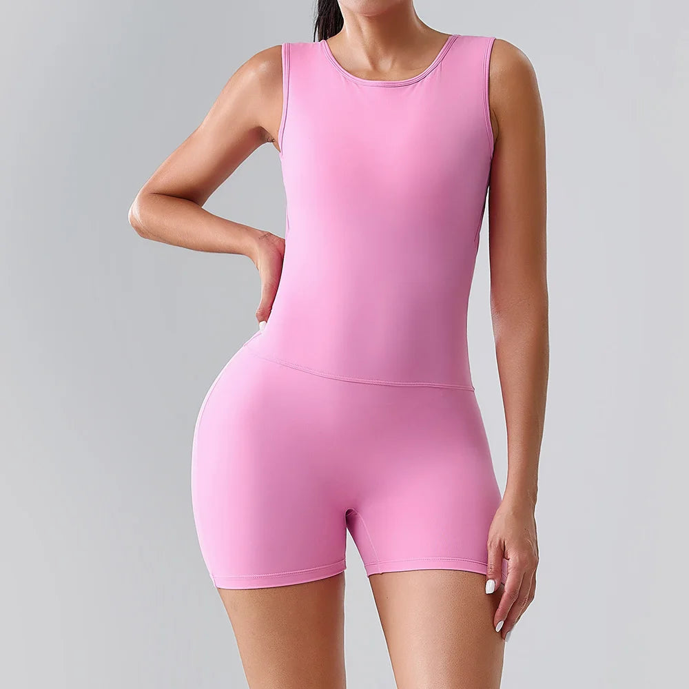 Gym Jumpsuits Women Clothes Fitness Suit Short Sets Sports Overalls for Woman Tracksuit Yoga Clothing Workout Rompers Sportswear