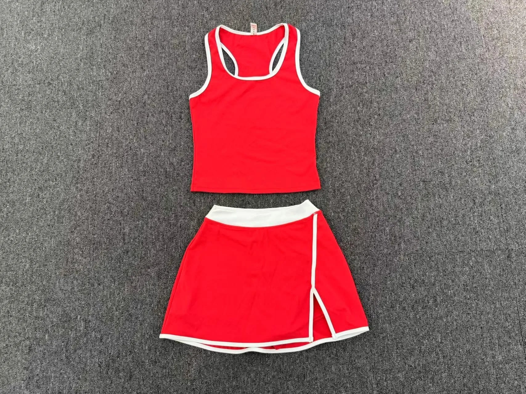 2 Pieces Yoga Set Gym Set Women Tracksuit Yoga Vest Sports Short Skirt Sport Suits Workout Sportswear Running Clothing Gym Wear