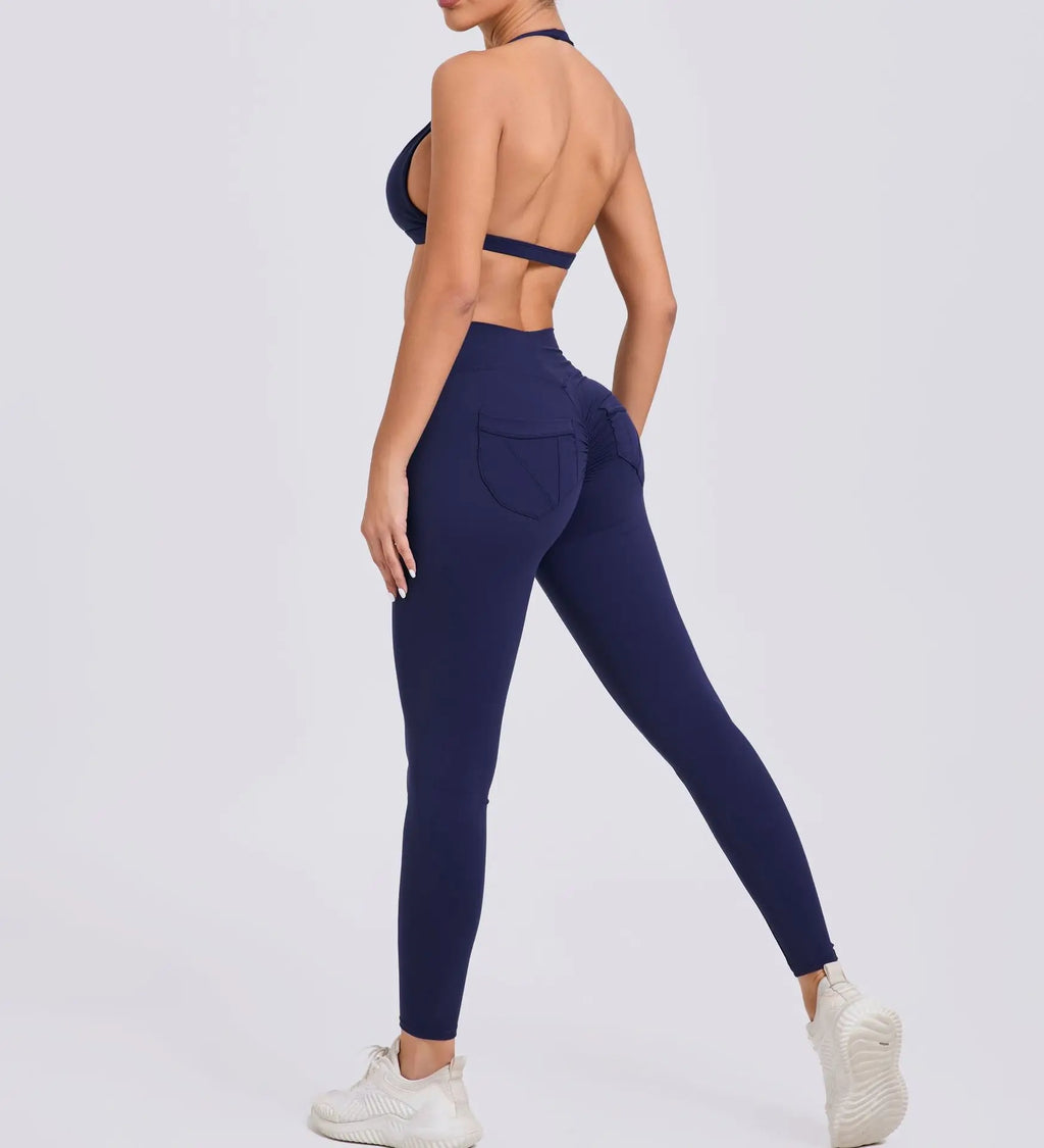 Yoga Clothing Fitness Legging High Waist 2 Pieces Sports Suit Women's Yoga Suit Gym Training Set Women's Running Suit Quick Dry