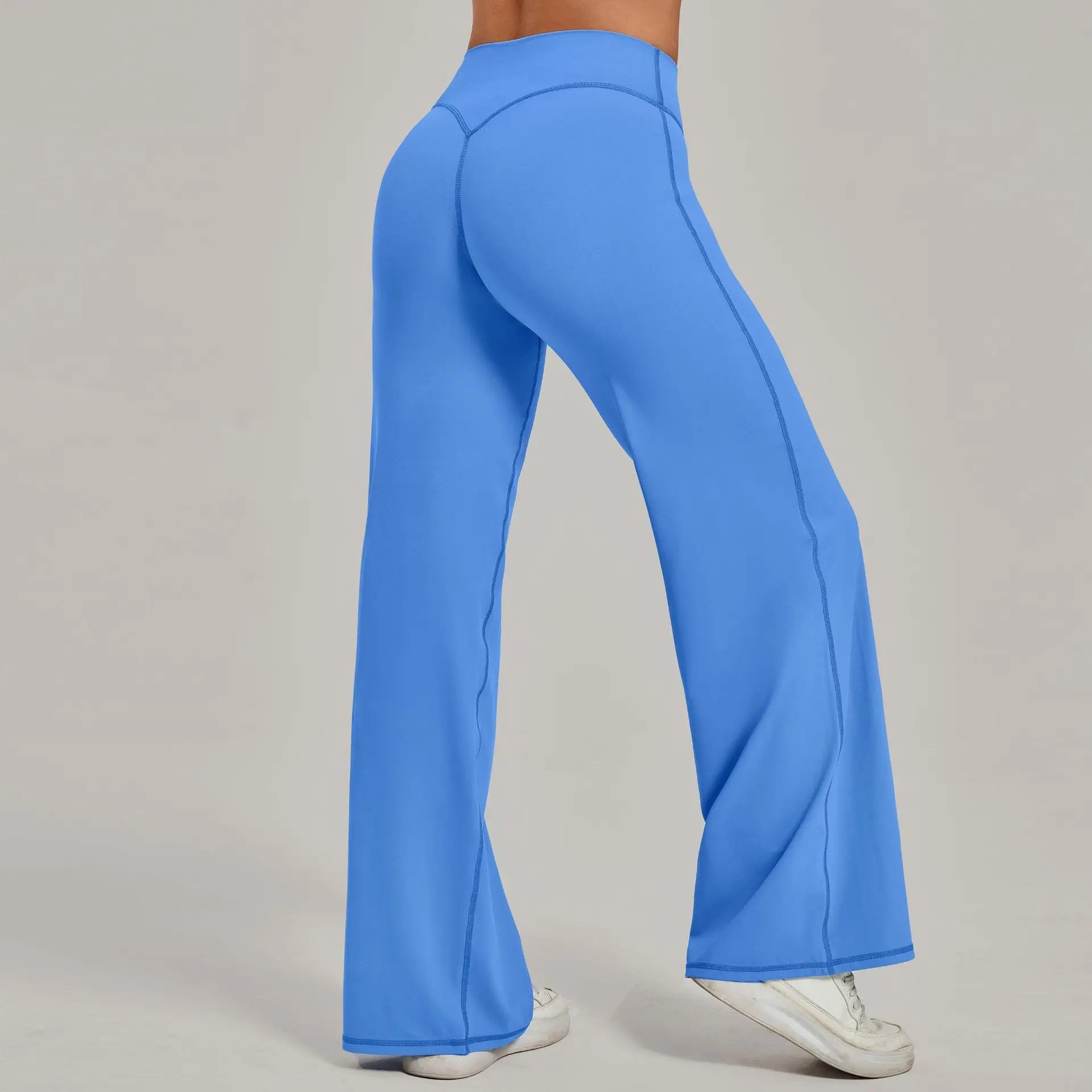 Women's New Pilates Straight Leg Yoga Pants Hip Lifting Tight Fitting Wide Leg Pants Outdoor Sports Running Casual Fitness Pants